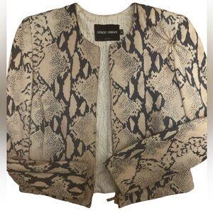 Giorgio Armani snake print Silk jacket, Sz 42